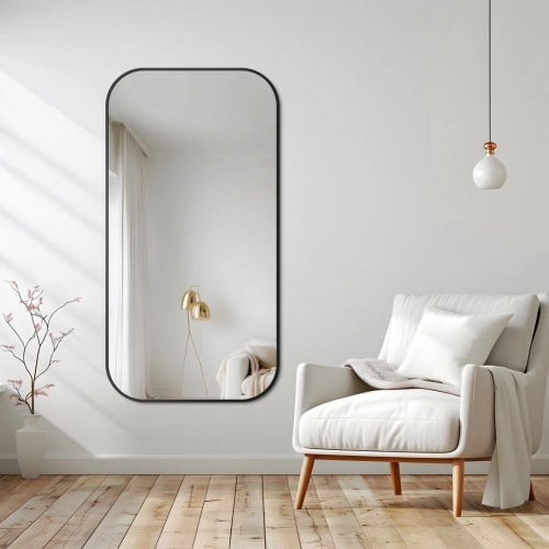 Lustro w ramie czarnej MDF SLIM - GERDA- kolor ramy do wyboru